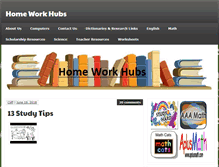 Tablet Screenshot of homeworkhubs.com